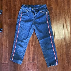 Cute Ankle Jeans with stripe Detailing